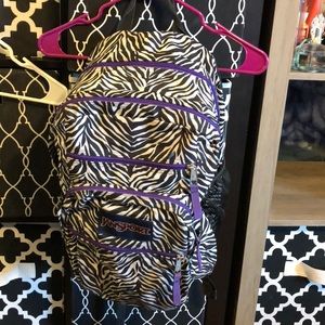 Purple and Zebra JanSport backpack